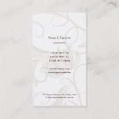 Carte De Visite Coiffeur Brown de spa de salon (Dos)