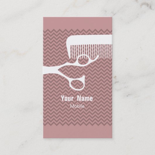 Carte De Visite Coiffeur Chevron (Devant)