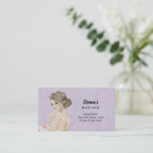 Carte De Visite Coiffeur choisir la couleur arrière - plan (Debout devant)