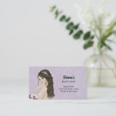 Carte De Visite Coiffeur choisir la couleur arrière - plan (Debout devant)