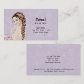 Carte De Visite Coiffeur choisir la couleur arrière - plan (Devant / Derrière)