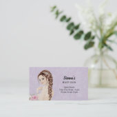 Carte De Visite Coiffeur choisir la couleur arrière - plan (Debout devant)