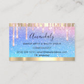 Carte De Visite Coiffeur Ciseaux de maquillage Lashes Coiffeur ros (Dos)