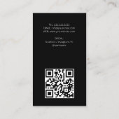 Carte De Visite Coiffeur Ciseaux Mignons Et Papillons Code QR Bu (Dos)