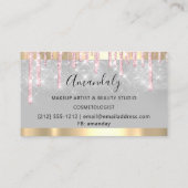 Carte De Visite Coiffeur Ciseaux Peintre de maquillage Coiffeur ro (Dos)