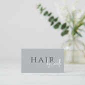 Carte De Visite Coiffeur Code QR Neutre (Debout devant)