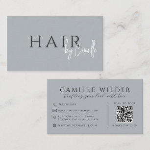 Carte De Visite Coiffeur Code QR Neutre