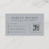 Carte De Visite Coiffeur Code QR Neutre (Dos)