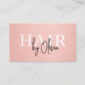 Carte de visite coiffeur Code QR Typographie métal (Devant)