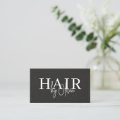 Carte de visite coiffeur Code QR Typographie toile (Debout devant)