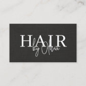 Carte de visite coiffeur Code QR Typographie toile (Devant)