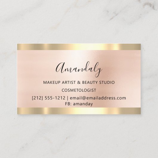 Carte De Visite Coiffeur Coiffeur Ciseaux d'or Holographe (Dos)