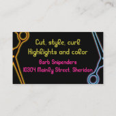 Carte De Visite Coiffeur coiffeur coiffeur salon de beauté (Dos)