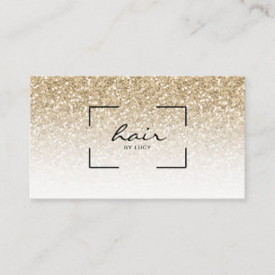 Carte De Visite Coiffeur-coiffeur Gold Parties scintillant