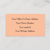 Carte De Visite Coiffeur Coiffeur Peach Fuzz Apricot Moderne (Dos)