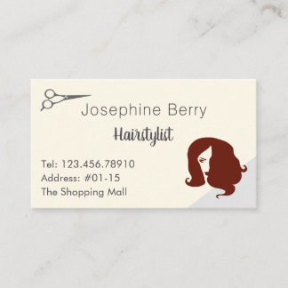 Carte De Visite Coiffeur / Coiffeuse Grande Taille de Police