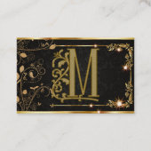 Carte De Visite Coiffeur Coiffeuse Lettre Dorée Coiffeur  (Devant)