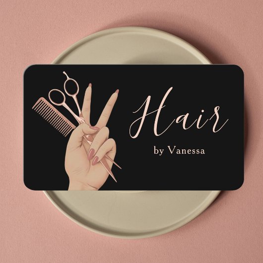 Carte De Visite Coiffeur Coiffeuse Salon de Coiffure Chic