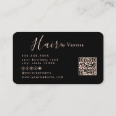Carte De Visite Coiffeur Coiffeuse Salon de Coiffure Chic (Dos)