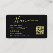 Carte De Visite Coiffeur Coiffeuse Salon de Coiffure Luxe (Dos)