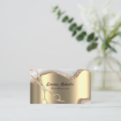 Carte De Visite Coiffeur d'argent Parties scintillant de dégradé m (Debout devant)