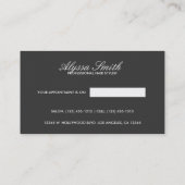 Carte De Visite Coiffeur de fantaisie élégant de manuscrit sur la (Dos)