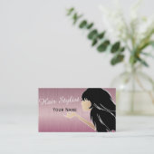 Carte De Visite Coiffeur de femme de silhouette (Debout devant)