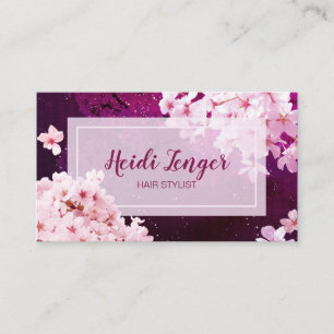 Carte De Visite Coiffeur de fleurs de cerisier