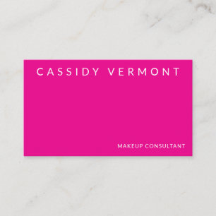 Carte De Visite Coiffeur de maquillage rose