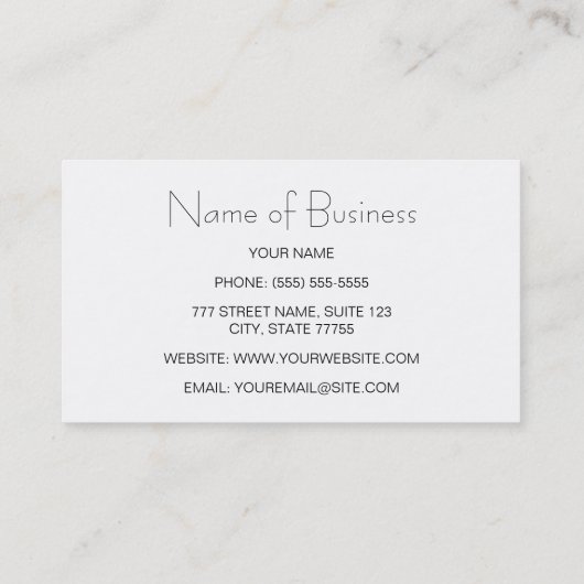 Carte De Visite Coiffeur de mod de Deco (Dos)