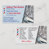 Carte De Visite Coiffeur de raseur-coiffeur (poteau et tondeuses (Devant / Derrière)