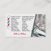 Carte De Visite Coiffeur de raseur-coiffeur (poteau et tondeuses (Dos)