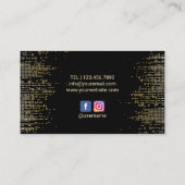 Carte De Visite Coiffeur de salon de ciseaux Logo tendance Noir & (Dos)