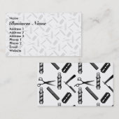 Carte De Visite Coiffeur de salon de coiffure (Devant / Derrière)