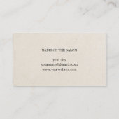 Carte De Visite Coiffeur de texture papier bleu clair minimal (Dos)