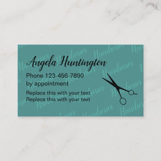 Carte De Visite Coiffeur Deisgn élégant (Devant)