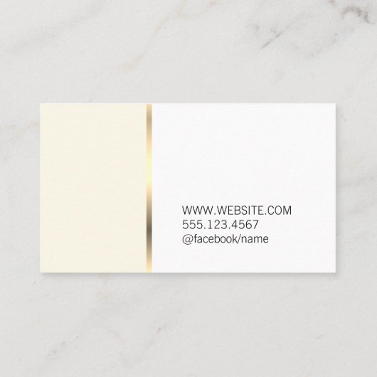 Carte De Visite Coiffeur élégant (Dos)