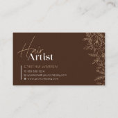 Carte De Visite Coiffeur élégant branché Biege (Dos)