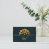 Carte De Visite Coiffeur Élégant et Raffiné - Recommandation (Debout devant)