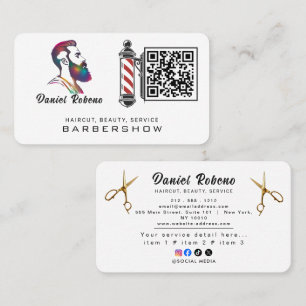 Carte De Visite Coiffeur Élégant Minimaliste