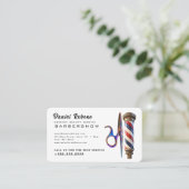 Carte De Visite Coiffeur Élégant Minimaliste (Debout devant)