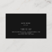 Carte De Visite Coiffeur en diamant en cristal noir blanc Beauté (Dos)