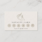 Carte De Visite Coiffeur en ivoire ciseau 6 punch Loyalité (Devant)