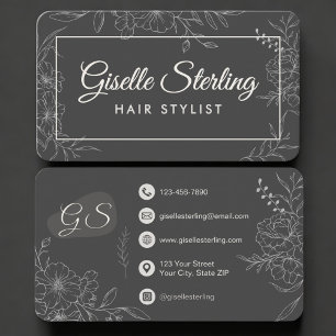 Carte De Visite Coiffeur Floral