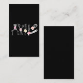 Carte De Visite Coiffeur floral coiffeur coiffeur Barbier Outils F (Devant / Derrière)