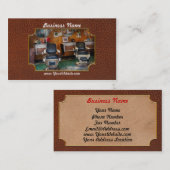 Carte De Visite Coiffeur - Frenchtown, NJ - deux vieilles chaises (Devant / Derrière)