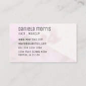 Carte De Visite Coiffeur géométrique de marbre rose de lavande (Dos)