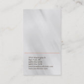 Carte De Visite Coiffeur gris vertical élégant Consultant de style (Dos)