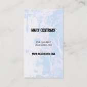 Carte De Visite coiffeur grunge de bleu d'éclaboussure de peinture (Dos)