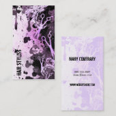 Carte De Visite coiffeur grunge de pourpre d'éclaboussure de (Devant / Derrière)